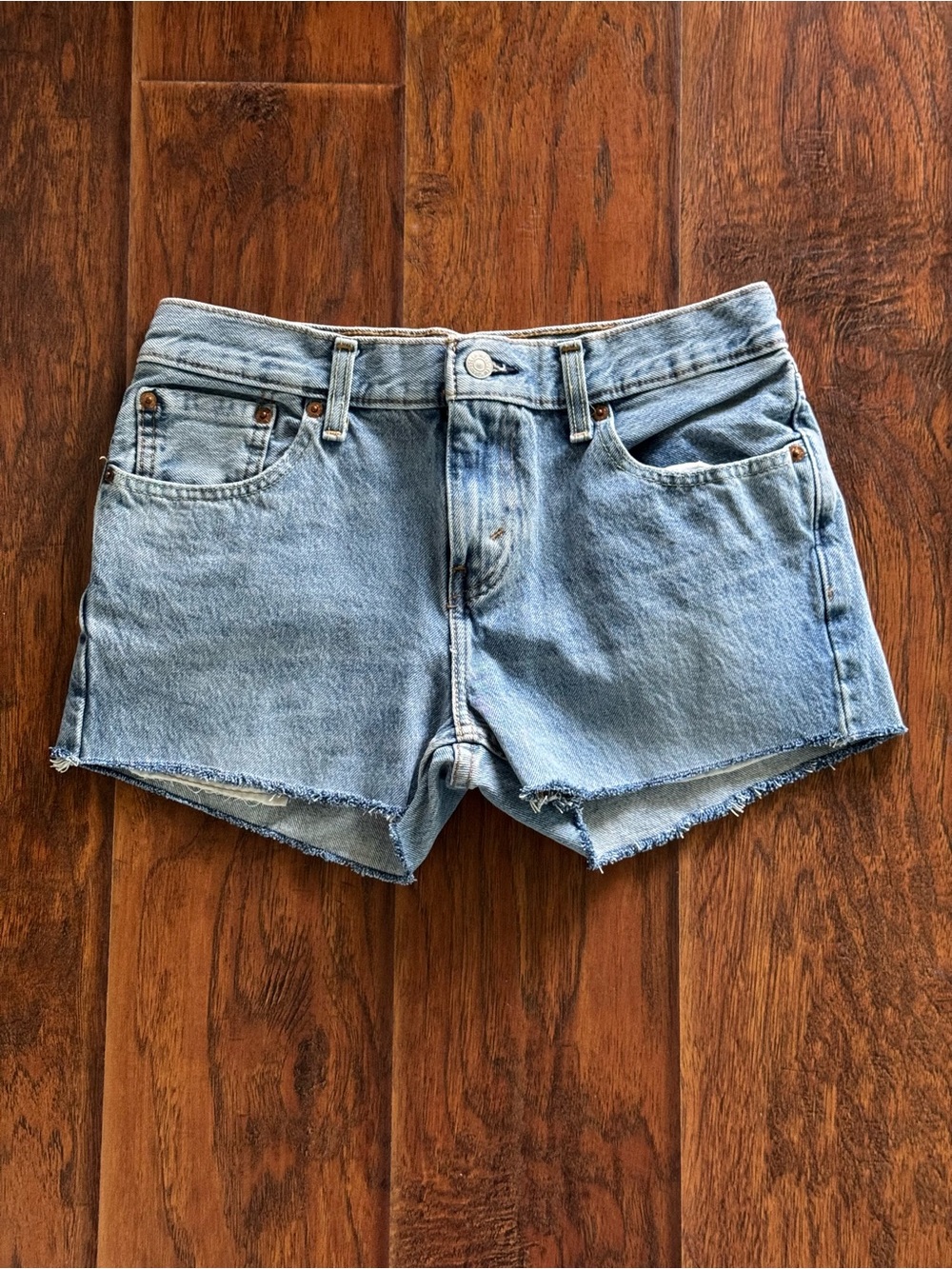 Levi's Light Blue Cutoff Denim Shorts